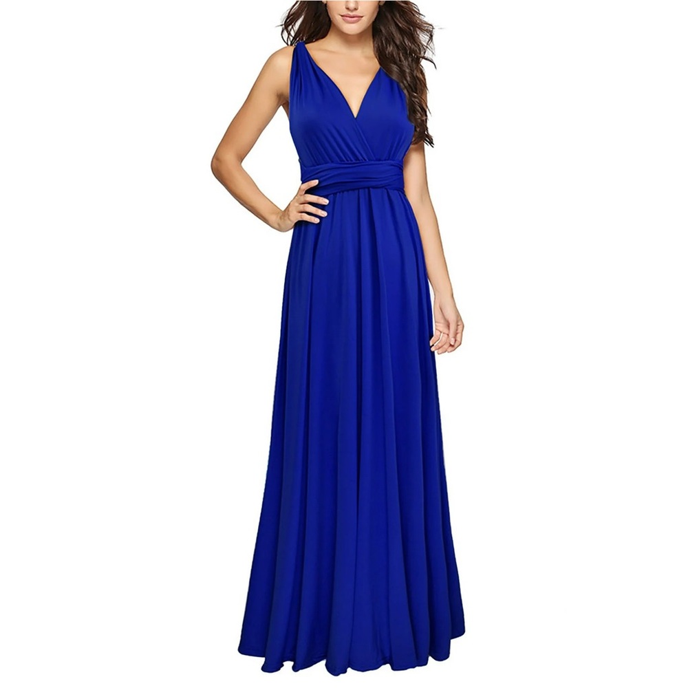 NWOT Von Vonni Long Transformer Dress in Cobalt